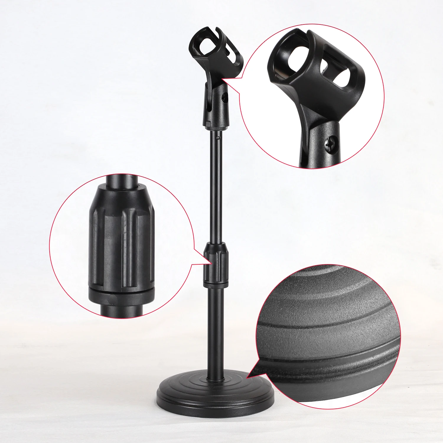 High quality metal pole microphone desktop stand upgrade adjustable desktop microphone stand