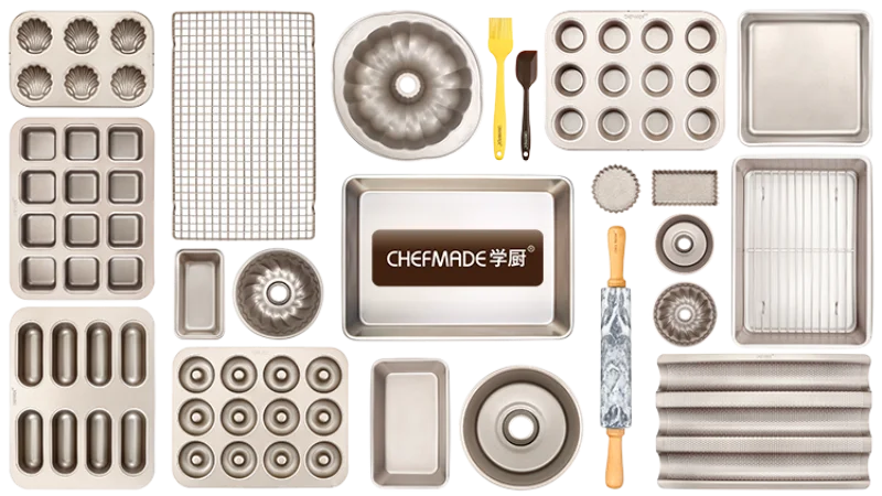 
CHEFMADE Birthday Wedding food Pastry baking Revolving Display Decorating Turntable Natural marble cake stand 