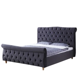 Willsoon furniture 1304 Button tufted headboard fabric upholstered bed for home furniture