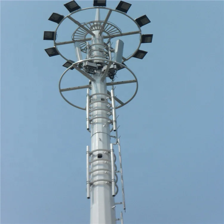 30 40 м 5 г Wi-Fi сигнал свободно стоящая круглая оцинкованная телекоммуникационная антенна одиночная трубчатая