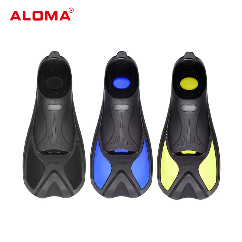 Aloma foot closing professional swimming fins snorkel flipper for adult and kids