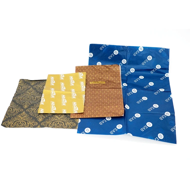 Custom designed wrapping tissue paper with logo seidenpapier for clothes gift packaging