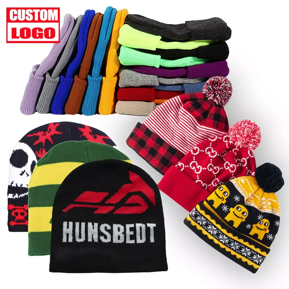 Custom made printing  Beanies For Women Winter Beanie Hat Cap For Men