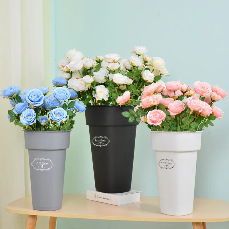 Extra Large Bucket 1pc Flowers Bouquet Bucket Plastic Flower Bucket Flower Bouquet Arrangement