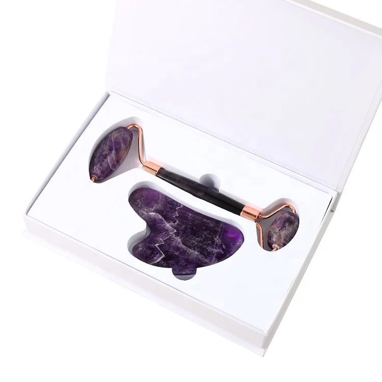 skin rejuvenation natural stone massage royal jade amethyst facial roller