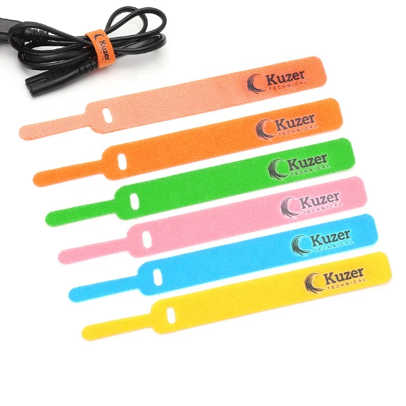 High quality data cable ties Low price wholesale office desktop cable ties Hook Loop Cable Ties