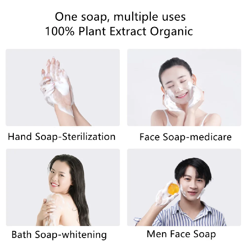 100% Vegan Plant Extract Organic Essential oil hand soap, medicare natural face soap, Handmade sterilization bath/toilet soap