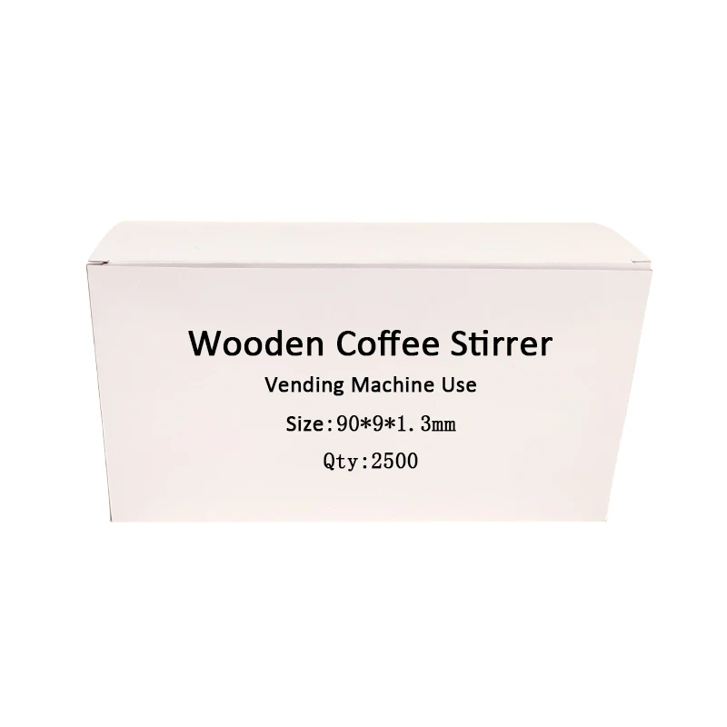 Wholesale Custom Disposable Wooden Coffee Stirrer For Vending Machine Use Wooden Vending Stirrers