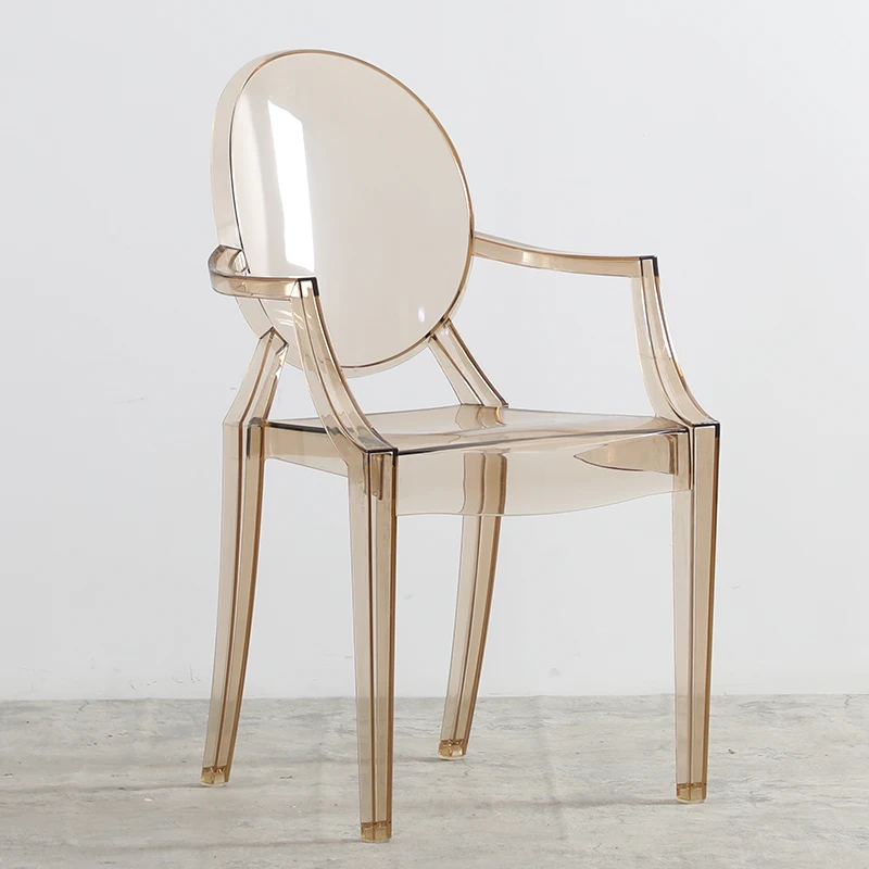 Wholesale Commercial Furniture Modern Dining Plastic Armrest Hotel Chaise Plexiglas Transparent Clear hotel chairs