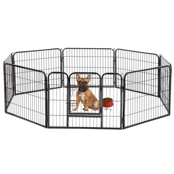 Heavy Duty Wire Dog Exercise Pen Training Indoor Black Heavy Duty Pet Playpen Dog Exercise Pen Metal Dog Fence 16 Panel