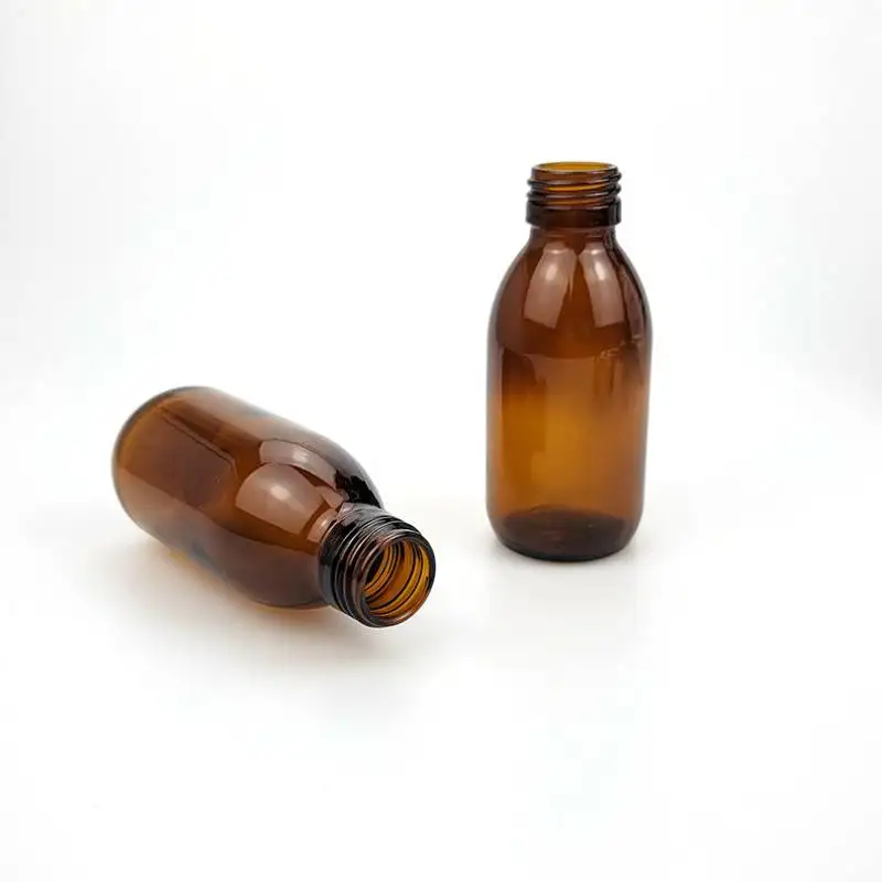 Medical use 30ml 60ml 100ml 125ml 150ml 200ml 250ml 300ml 500ml syrup glass bottle oral liquid amber glass maple syrup bottles