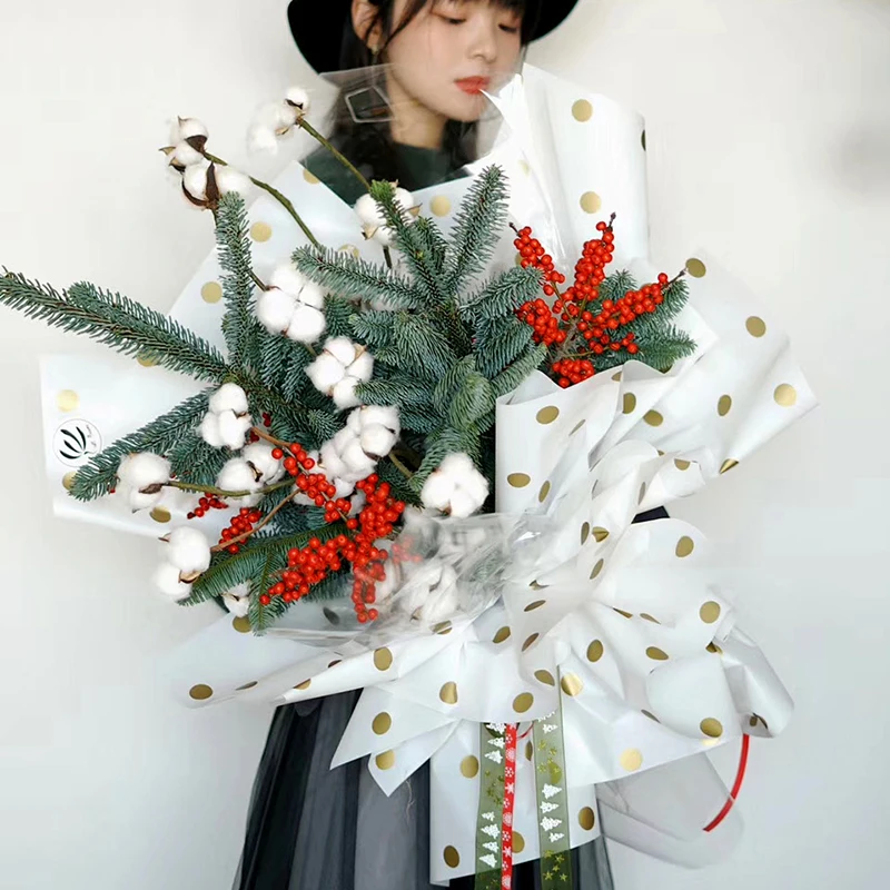 yiwu factory  wholesale korean 100% waterproof matte flower bouquet wrapping paper