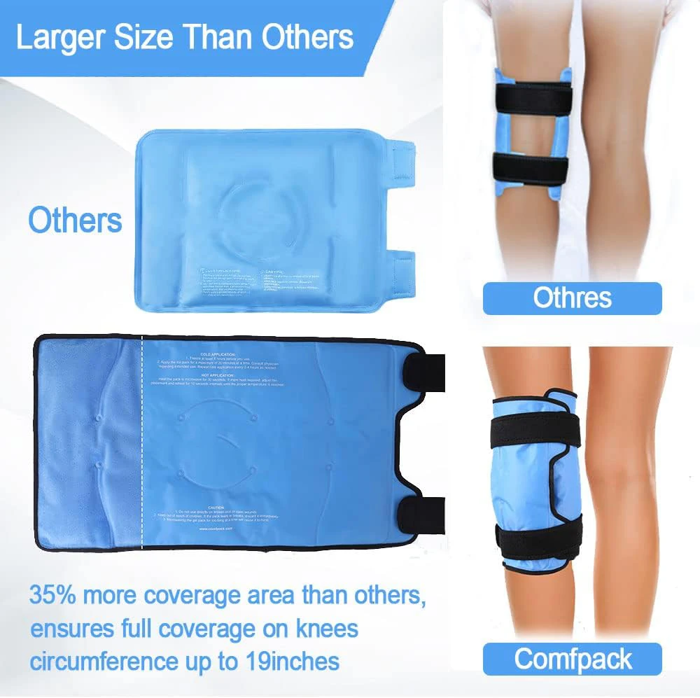 Custom Knee Gel Ice Pack Wrap Freeze Knee Brace Hot Cold Comrpess For Arthritis Knee Pain Relief