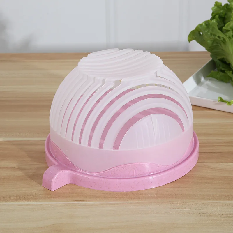 Factory Wholesale 3 In1 Creative Salad Cutter Bowl Fruit Chopper Vegetable Slicers Salad Maker Cutter Bowl