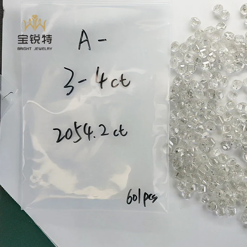 Wholesale HPHT Rough Lab Grown Diamond 1-10CT A+ a B Uncut White HPHT Rough Lab Diamond