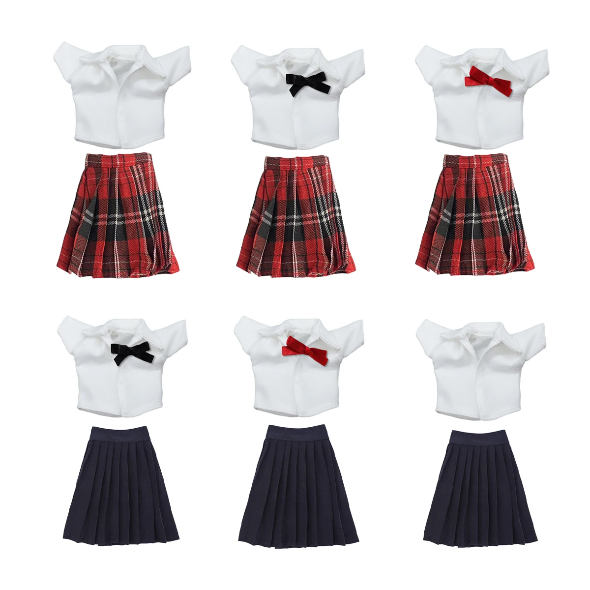 Mini Dress Doll Clothing Toy Mini Student Skirt Fashion Versatile Shirt Fashion Skirt 6-point Doll Clothing for Doll Height 26cm