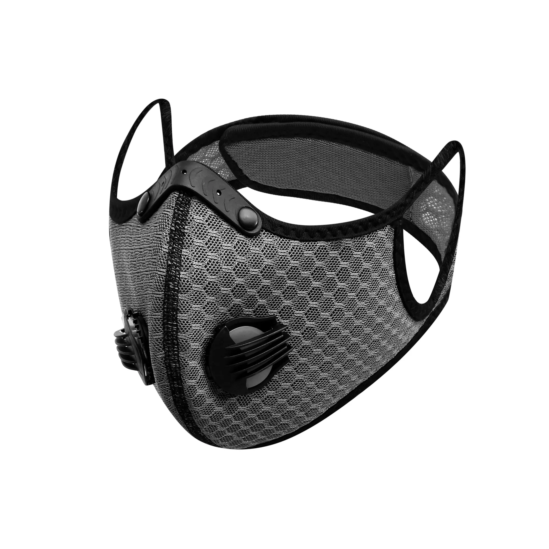 2024 NEW PL Reusable Face Mask Washable Black Anti Dust With Valve Air Filter For Unisex