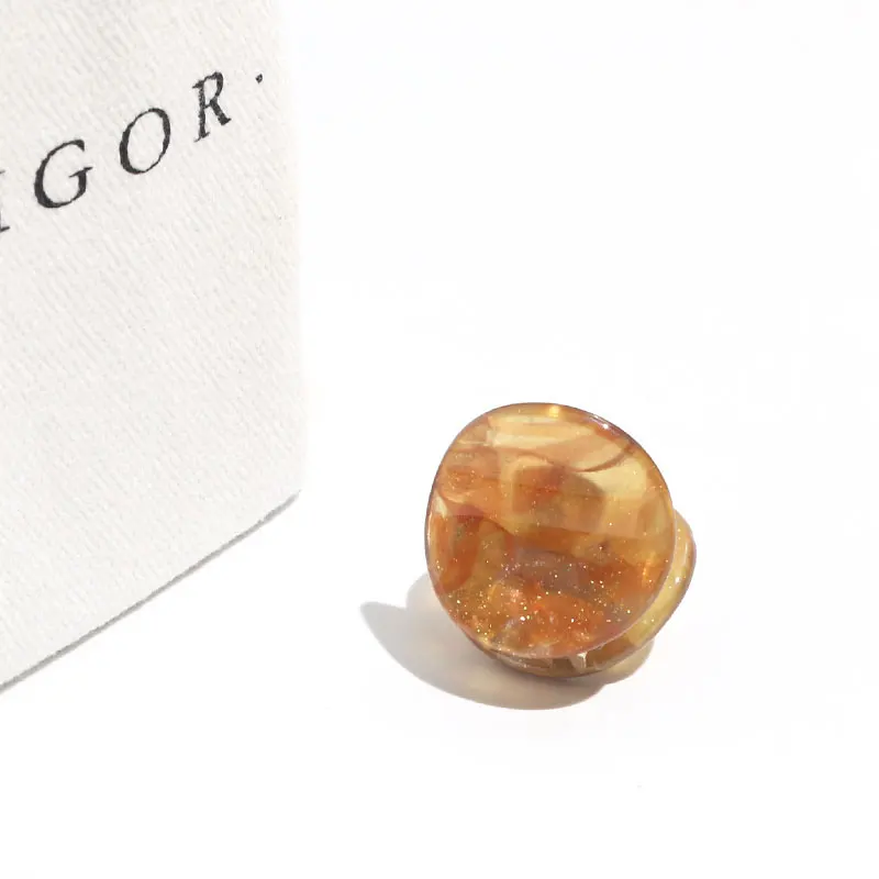 XinMei full round acrylic hair claw clip resin plastic tiny claw jaw clip for girls thin hair accessories glitter crab claw clip