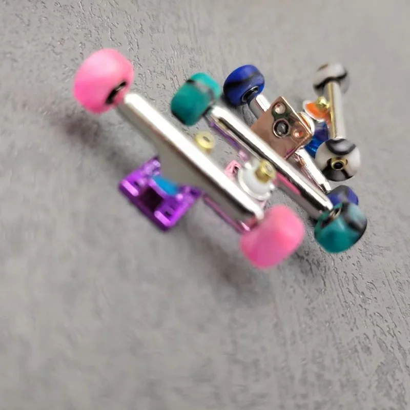 New 32mm 34mm alloy Single Axle finger skateboard fingerboard  truck with Lock Nuts