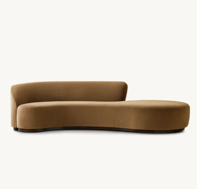 New Design Indoor Luxury Sofa Living Room Furniture Upholstered Wooden Plinth Base Long Couches Sofas