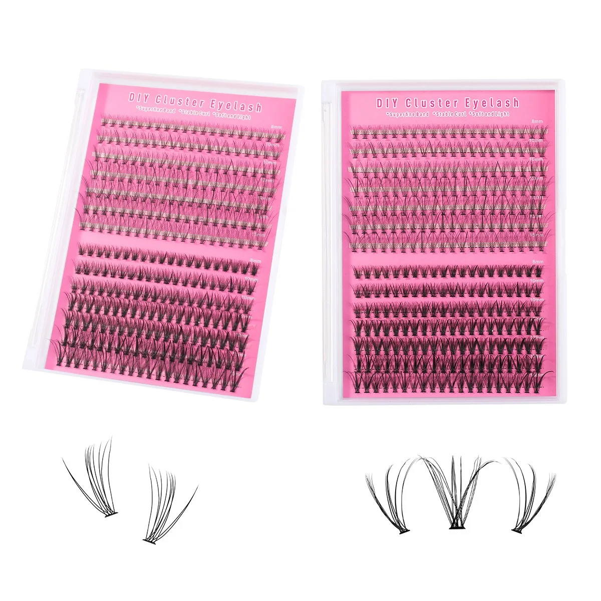 Eyelash Extensions Kit DIY Fluffy Lashes DIY Eyelash Extension Lash Clusters DIY Lash Kit Segment Eyelash 30D 40D 50D Cluster