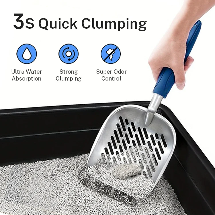Muawu Pets Cleaning Supplies Litter Sand strong deodorization Activated Carbon adsorption Stink Bentonite crusher Cat Litter