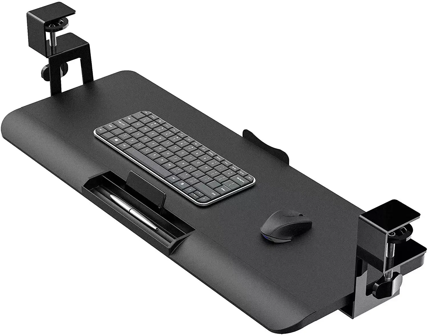 Office Gaming Computer Accessories Under Desk Drawer Sliding Adjustable Clamp Table Keyboard Tray
