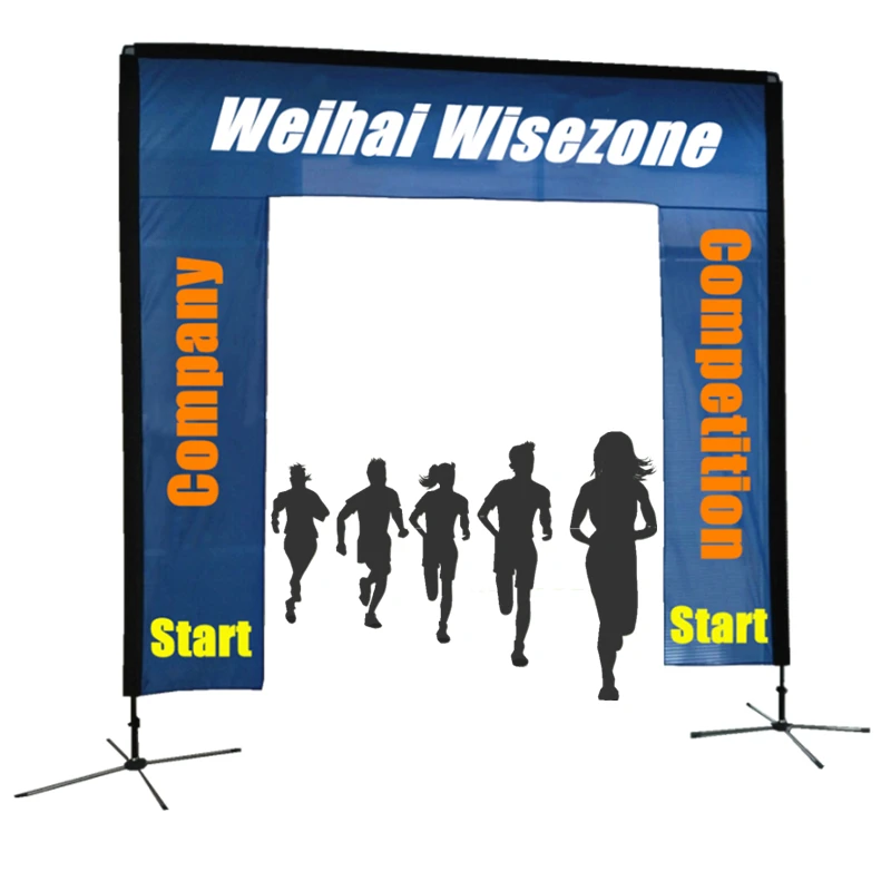 Weihai Wisezone popular booth arch event gate 5.5m convenient advertising promotion exhibition entrance frame running sports