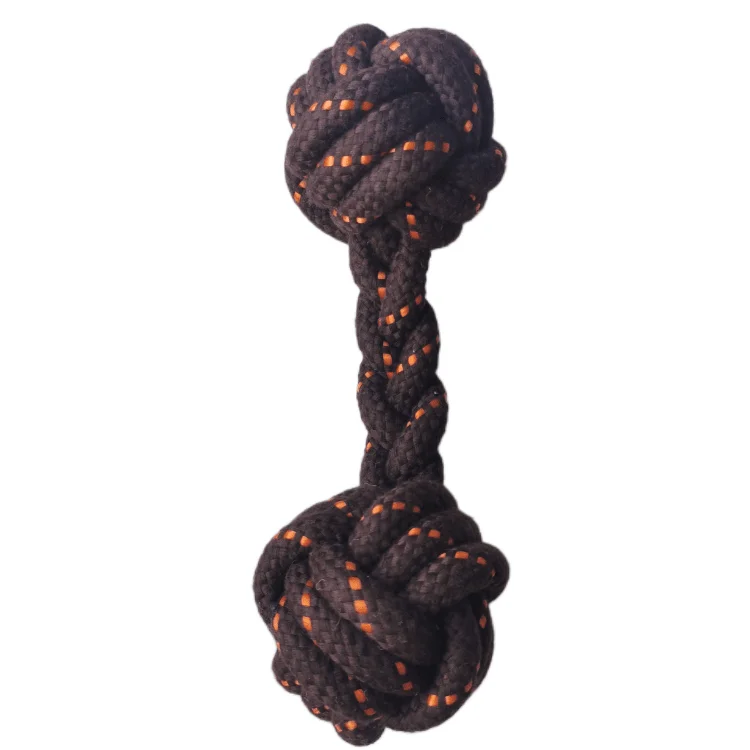 
Прочная Высококачественная цветная игрушка для жевания в форме Гантели собака хлопковая веревка интерактивная игрушка для жевания 