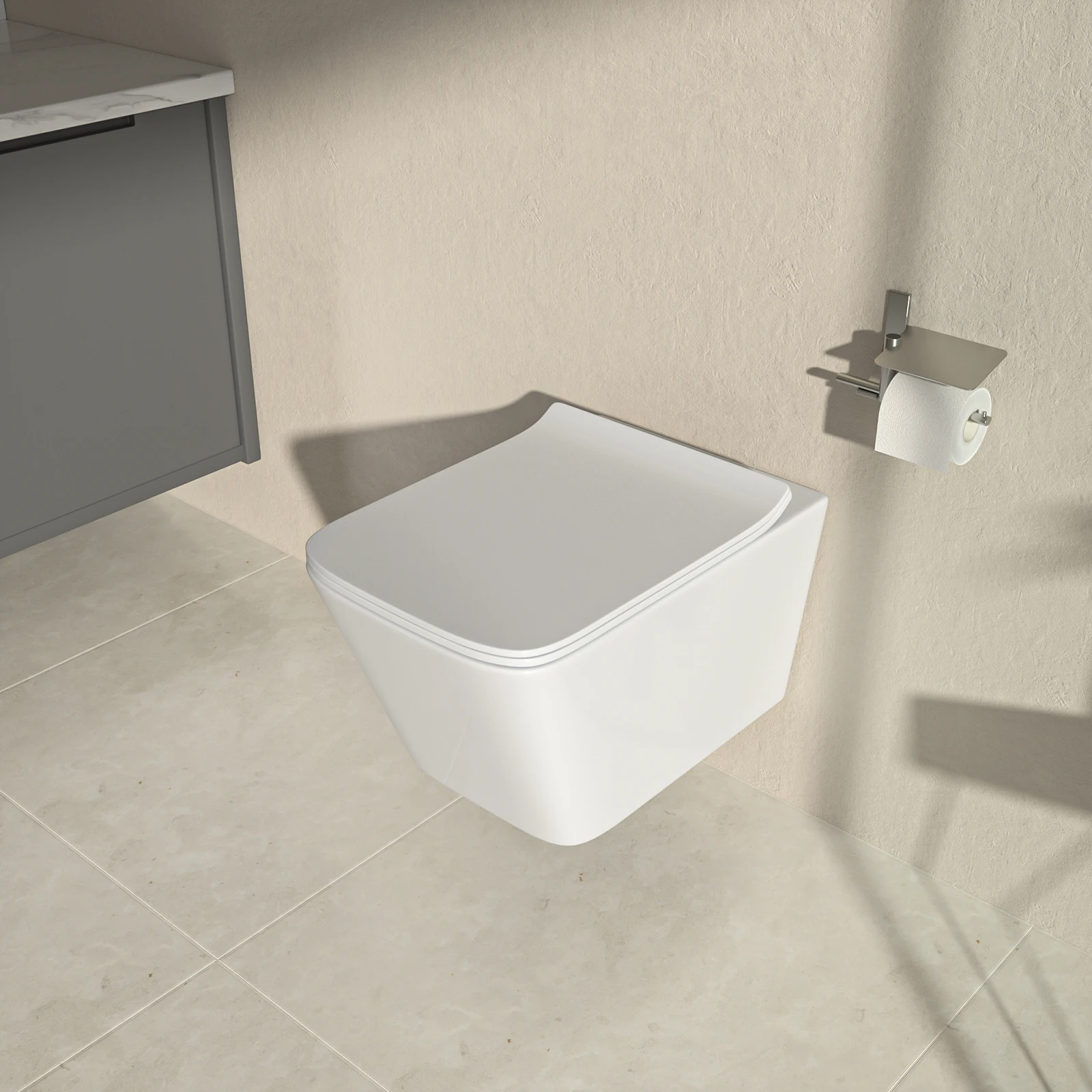 In-Wall Toilet Combo Set & Carrier System Wall Mounted Toilet with Soft Closing Seat 1.1GPF/1.6 GPF Dual Flush White 21 * 16