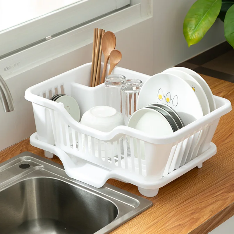 Plastic Kitchen Organizer Dish Drying Rack Sink Dish Rack Stand Plate Tableware Drain Basket Rack Holder