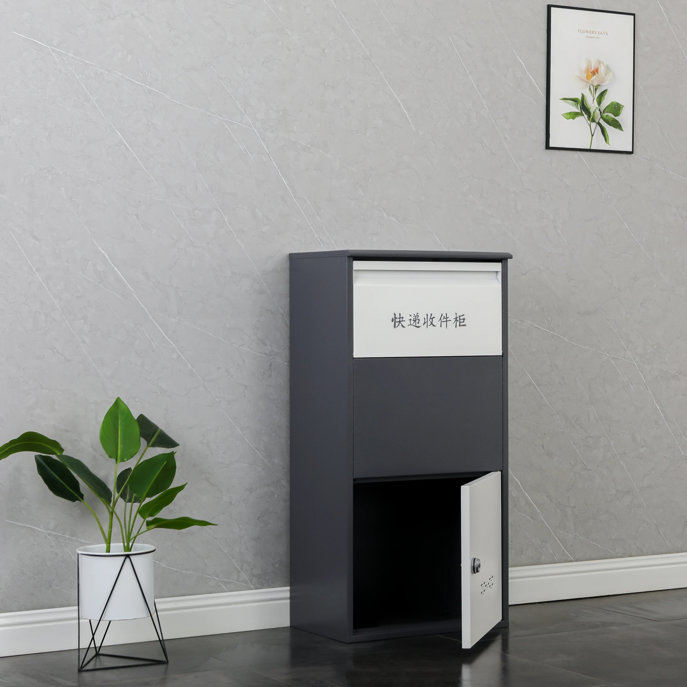 Home Parcel Locker Proof Wood home delivery box US mailbox automatic locker
