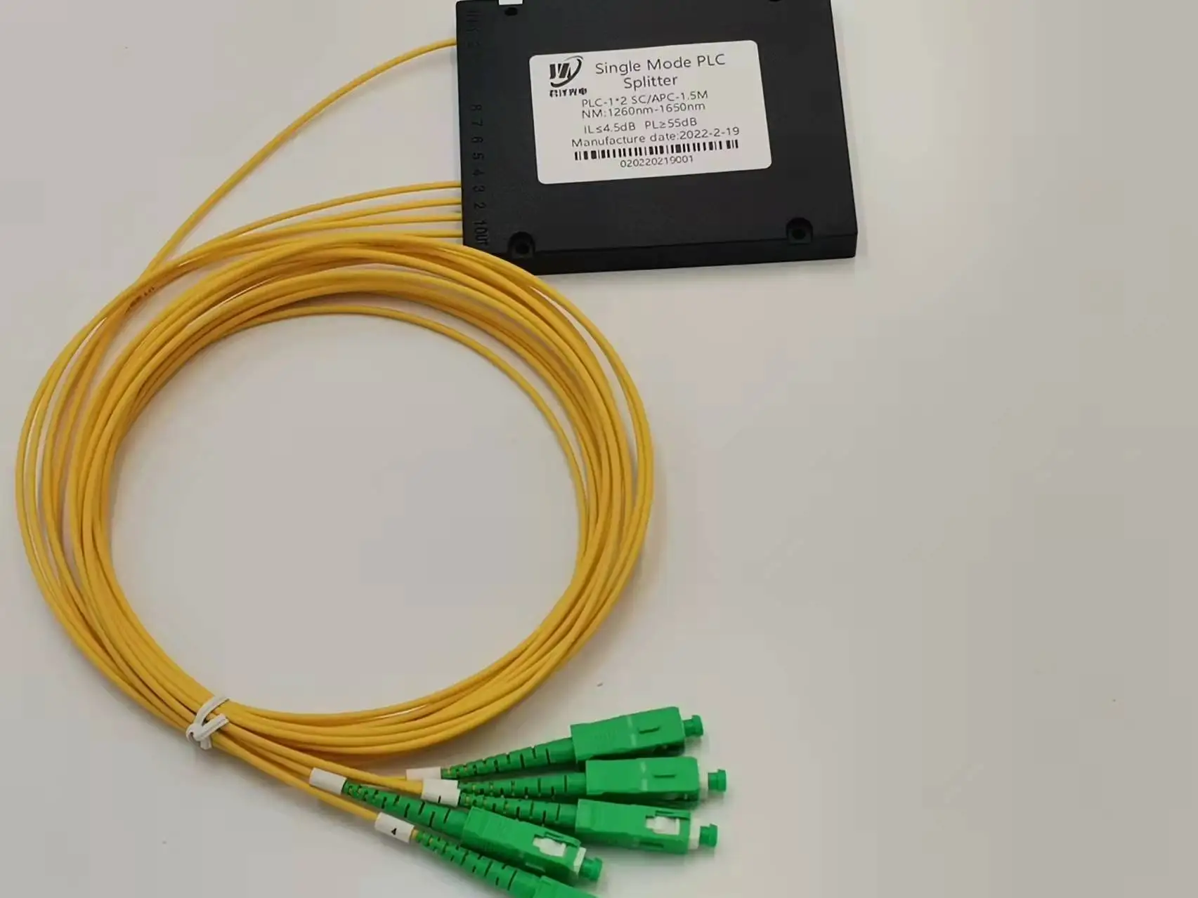 networking Coupler mikro pac fibre optic splitter G657A1 Plc Splitter 1x8 ABS Cassettes Fiber Optic Splitter Splice / Pigtailed