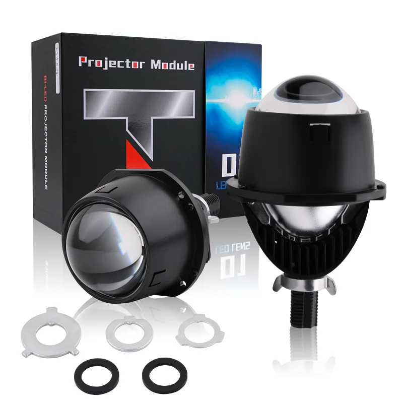 Car lighting bi-LED headlight 2.5 Inch led projector lens IP67 waterproof driving lights CSP chip led laser fog light