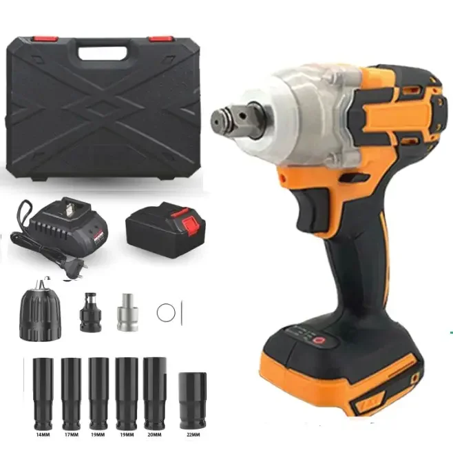Cordless Impact Wrench 1/2 inch  20V Max Battery 550 Ft-lbs Brushless High Torque Power Tool
