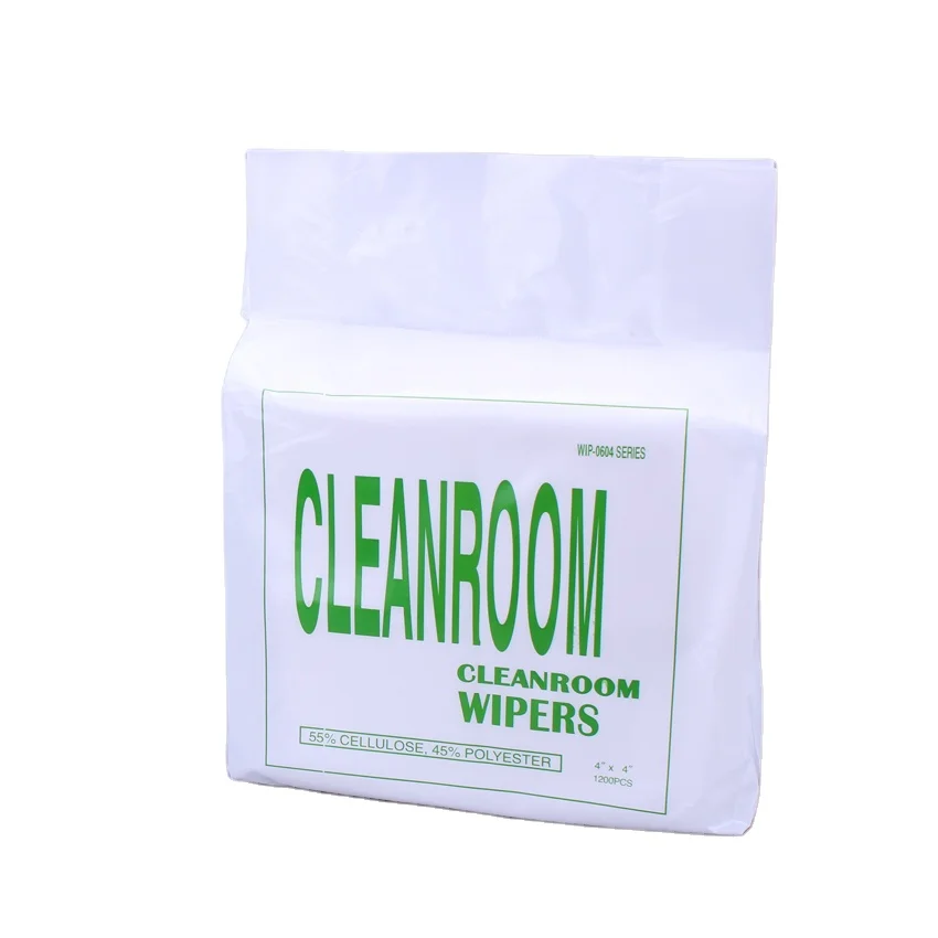 Industrial Cleaning Lint Free Disposable 4x4inch White Dry Nowoven Clean Room Polycellulose wiper 0604 Cleanroom Paper Wipes