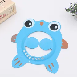 durable baby wash hair cover EVA soft foam fish shape bath hat shower cap