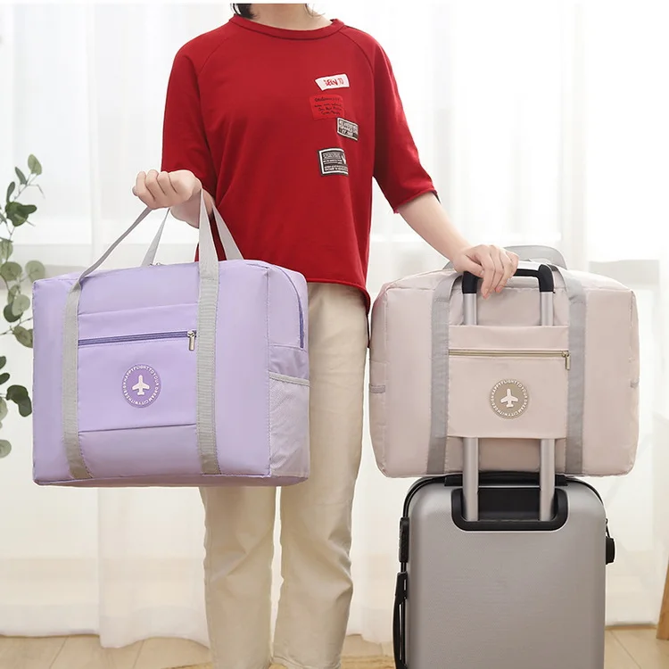 Large capacity Travel Shoulder Tote Bag suitcase Clothes organizer Portable Carrying storage bag Waterproof foldable travel bag