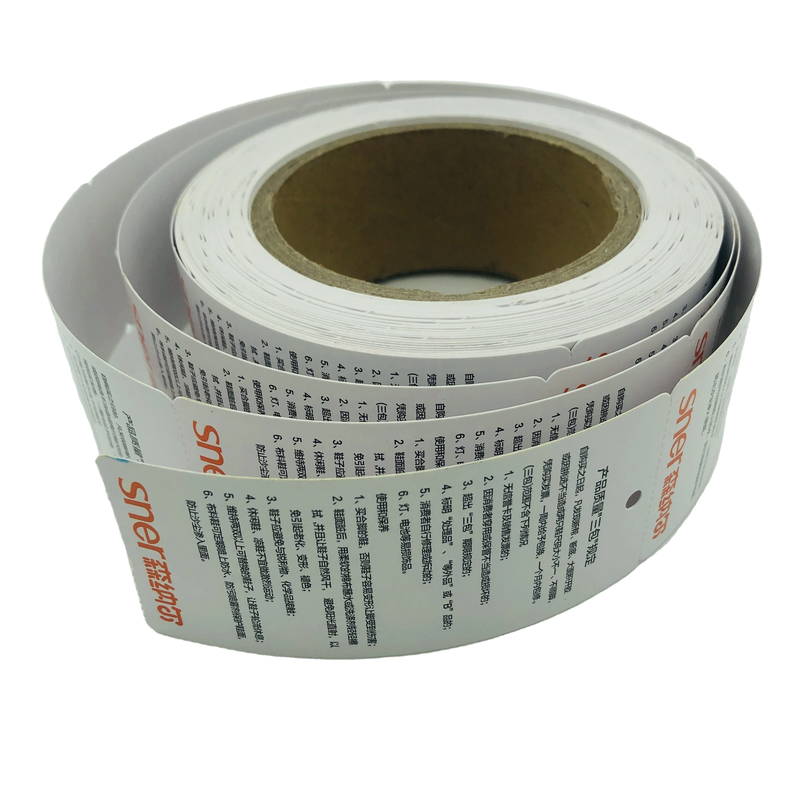 OEM Blank thermal paper tags direct print by  barcode  printer