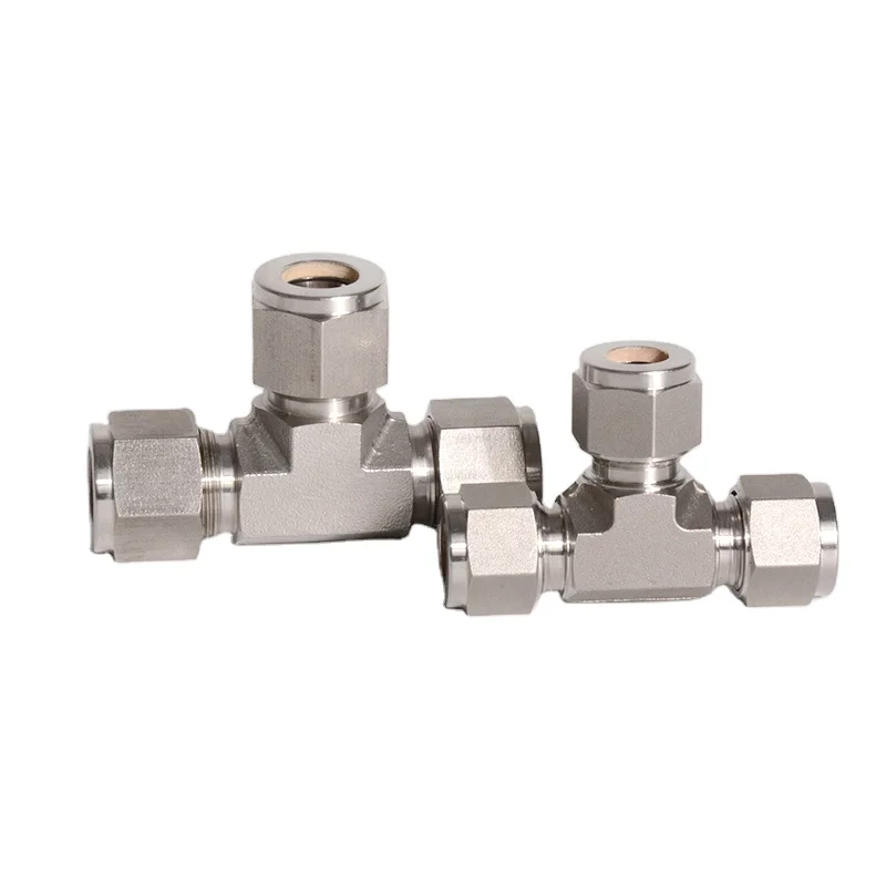 Compression Tube Fitting manufacturers & suppliers tubing unions 1/2 Stainless steel Equal Union Tee connector