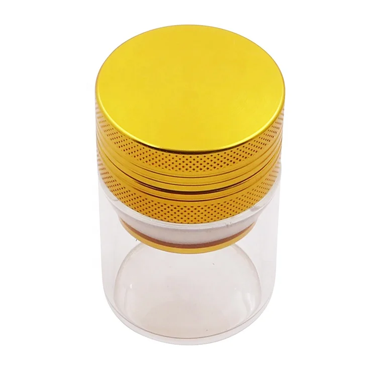 2022 factory wholesale mini herb grinder 40mm 3 layers aluminum dry herb grinder with stash