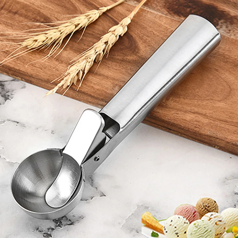 Manjia Wholesale Stainless Steel Premium Cookie Melon Baller Scoop Ice Cream Scoop Baller Cupcake Muffin Meatball