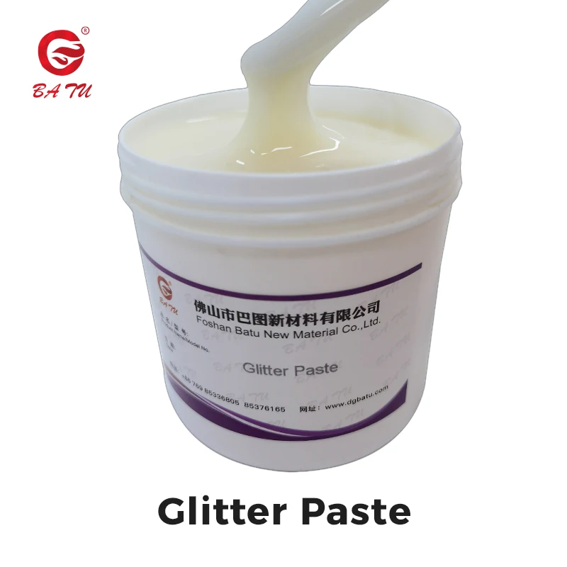 На водной основе блеск для чернил текстильные чернила трафаретной печати с блестящей пастой дизайна