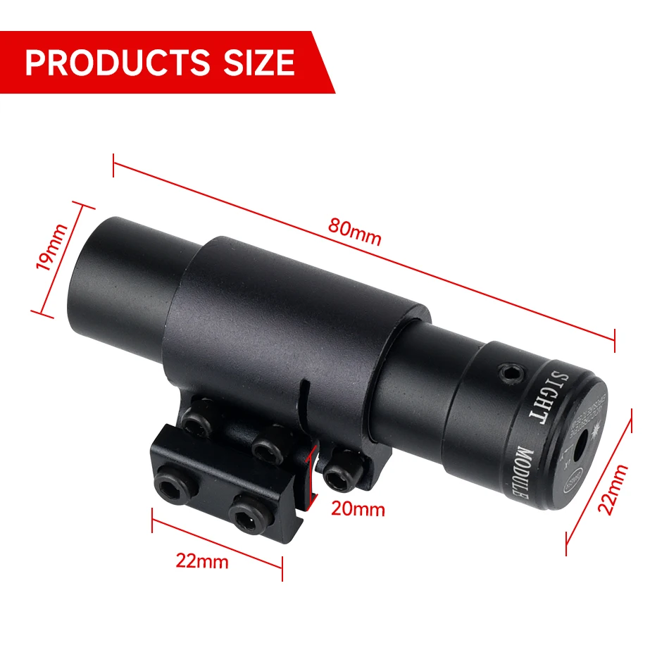 SYQT Optics Red Dot Sight for Short Range Hunting Mini Red Laser Sight Underhung