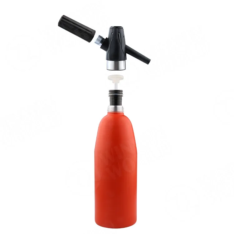 Лидер продаж, алюминий, 1 литр, алюминий с пластиковым верхом, под заказ, сифон для газировки