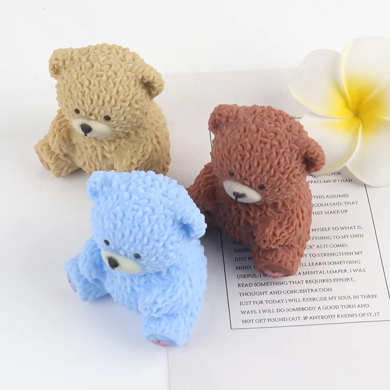 Оптовая продажа, высокое качество, мягкая антистрессовая стрейчевая игрушка-животное в виде медведя в качестве подарка для детей