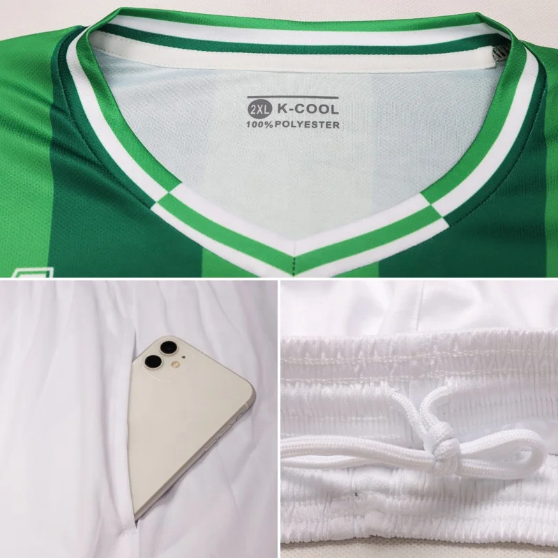 Custom Blank American Football Jerseys Wholesale Printed Logo Youth Soccer Jersey Short Sleeve Set Mens Football Uniform WO-X308