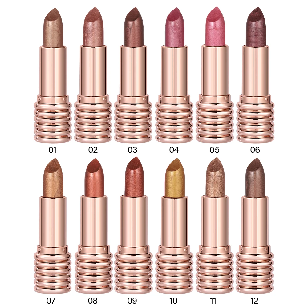 Metallic Liquid Lipstick Non Stick Cup Lip GlossHigh Impact Lip Color Long Lasting Waterproof Lipstick Makeup for Women