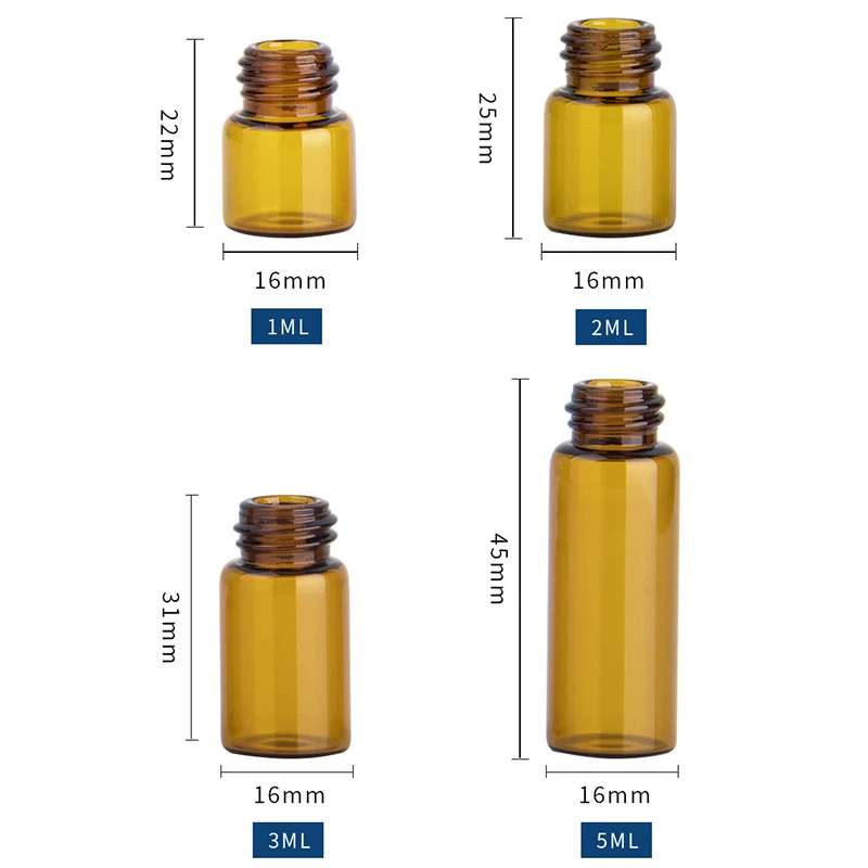 MINI amber 1ml 2ml 3ml 5ml glass dropper bottle with dropper for essential oil