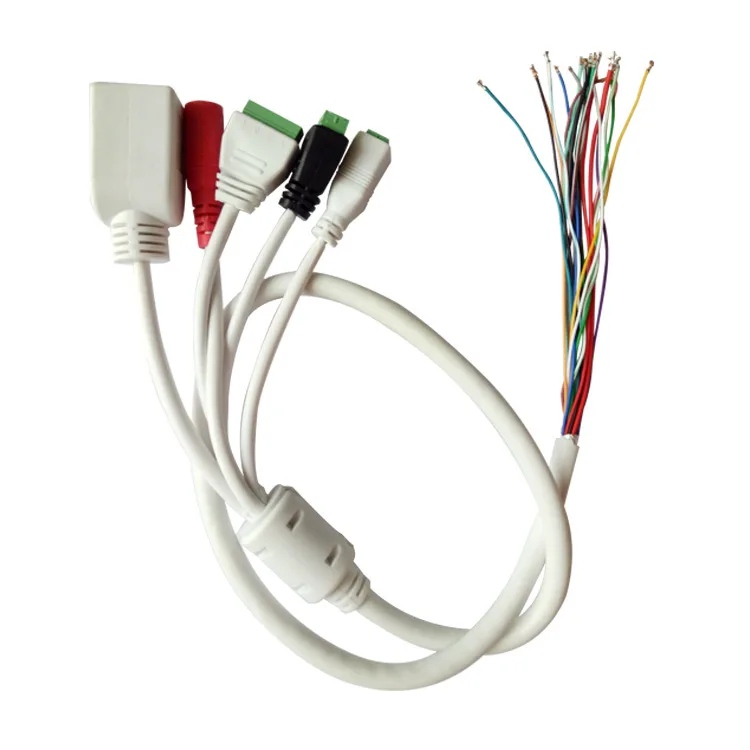
Poe IP66 Network Camera audio Connectors Video Power Cable pigtail cable for IP camera rj45 POE IP Camera Module cable 